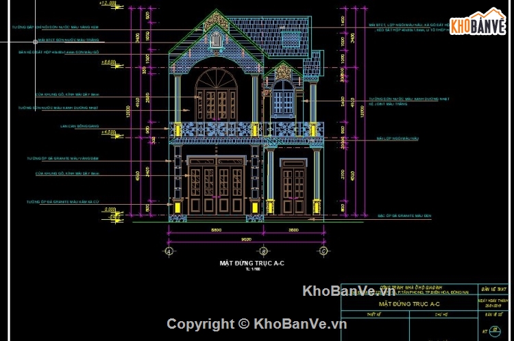 biệt thự 2 tầng,nhà ở gia đình 2 tầng,biệt thự 2 tầng 9x19.8m,Filethietke biệt thự 2 tầng,Cad biệt thự 2 tầng,BV biệt thự 2 tầng 9x19.8m