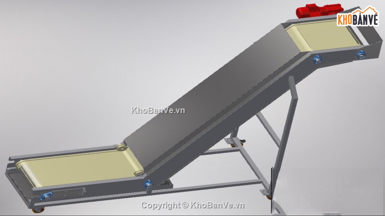 Thiết kế,băng tải nghiên 2 tầng,3D băng tải nghiên 2 tầng