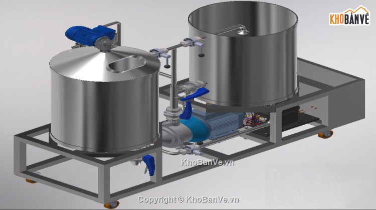 Thiết kế bia cnc,Bếp nấu bia 60 lít,3D Bếp nấu bia 60 lít