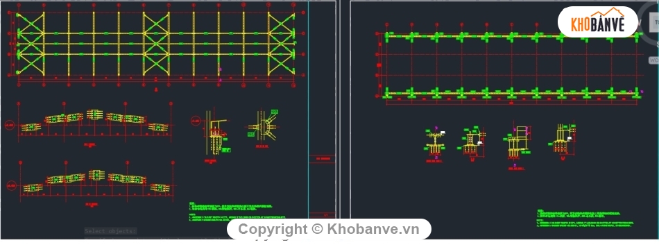 kết cấu chi tiết,nhà kho 15x66m,xưởng bằng kết cấu thép,kết cấu nhà kho KT 15x66m