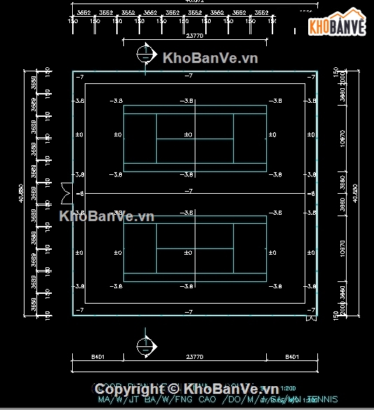 sân tenis,sân vường,Bản vẽ autocad,Bản vẽ full