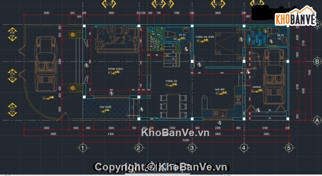 kiến trúc biệt thự,Bản vẽ kiến trúc biệt thự,nhà biệt thự,biệt thự 3 tầng 7x15.1m,bản vẽ biệt thự 3 tầng,thiết kế biệt thự 3 tầng