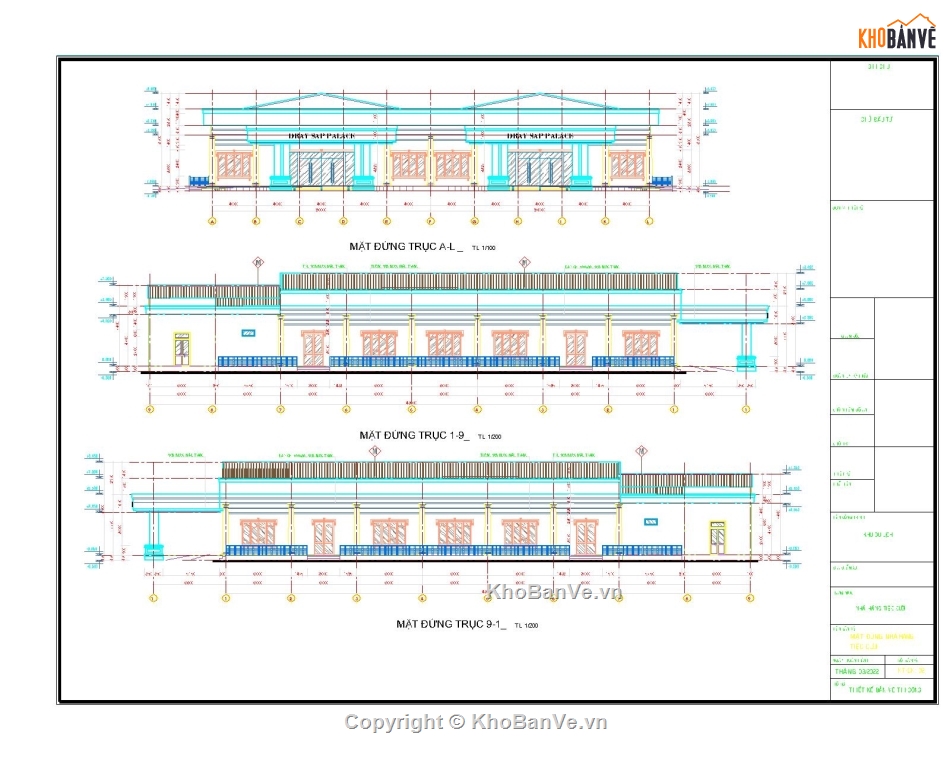 Bản vẽ nhà  hàng tiệc cưới,File cad nhà hàng tiệc cưới,Cad nhà hàng tiệc cưới,Nhà hàng tiệc cưới 40x48m,Thiết kế nhà hàng tiệc cưới