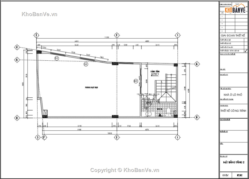 Nhà phố 6 tầng,Nhà trọ kết hợp phòng học,Nhà trọ kết hợp kinh doanh,bản vẽ nhà trọ 6 tầng,nhà trọ 6 tầng file cad