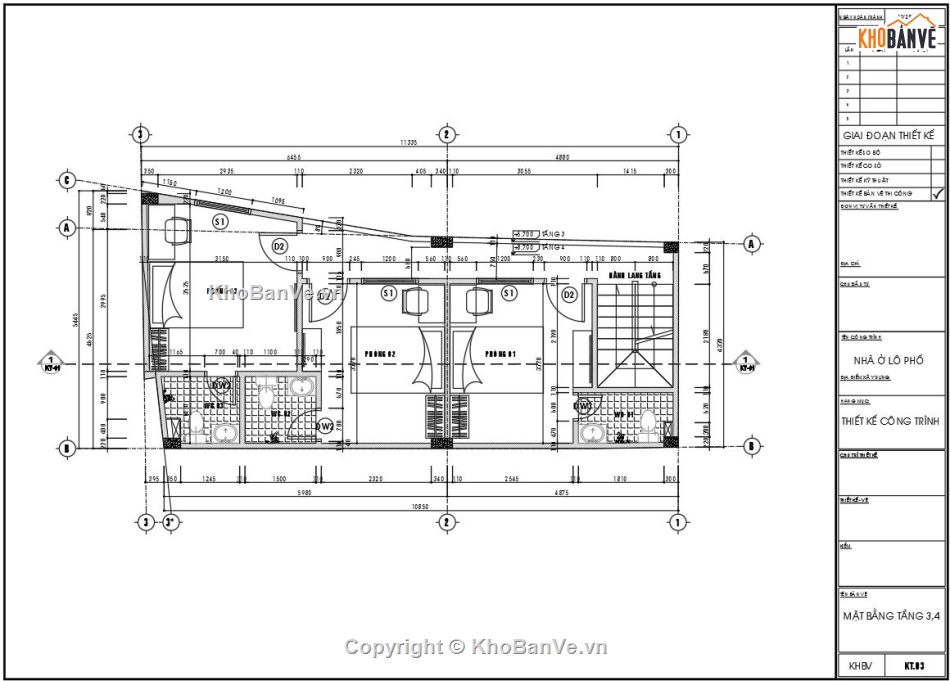 Nhà phố 6 tầng,Nhà trọ kết hợp phòng học,Nhà trọ kết hợp kinh doanh,bản vẽ nhà trọ 6 tầng,nhà trọ 6 tầng file cad