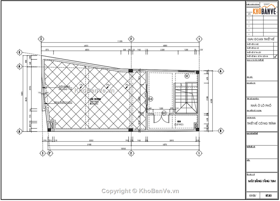 Nhà phố 6 tầng,Nhà trọ kết hợp phòng học,Nhà trọ kết hợp kinh doanh,bản vẽ nhà trọ 6 tầng,nhà trọ 6 tầng file cad