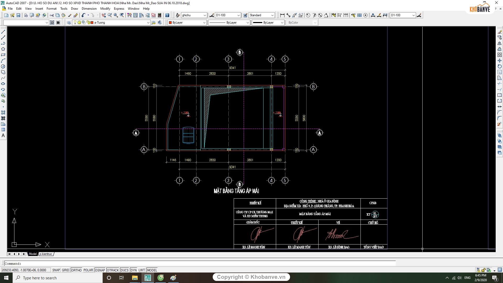 File cad nhà 2 tầng,cấp phép nhà dân,nhà dân dụng 2 tầng,bản vẽ nhà 2 tầng,nhà 2 tầng 5.8x9.39m,bản vẽ nhà phố 2 tầng