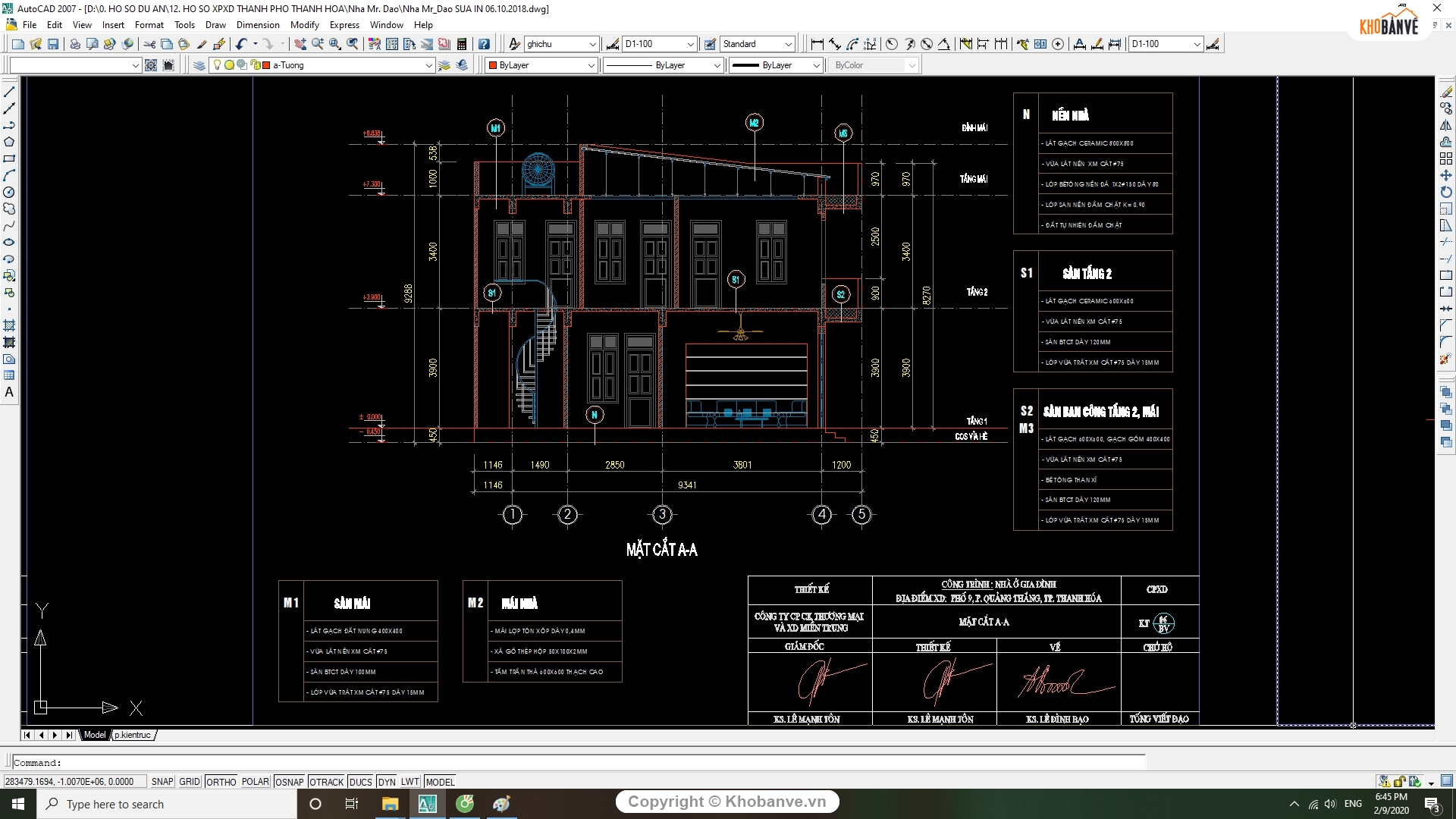 File cad nhà 2 tầng,cấp phép nhà dân,nhà dân dụng 2 tầng,bản vẽ nhà 2 tầng,nhà 2 tầng 5.8x9.39m,bản vẽ nhà phố 2 tầng