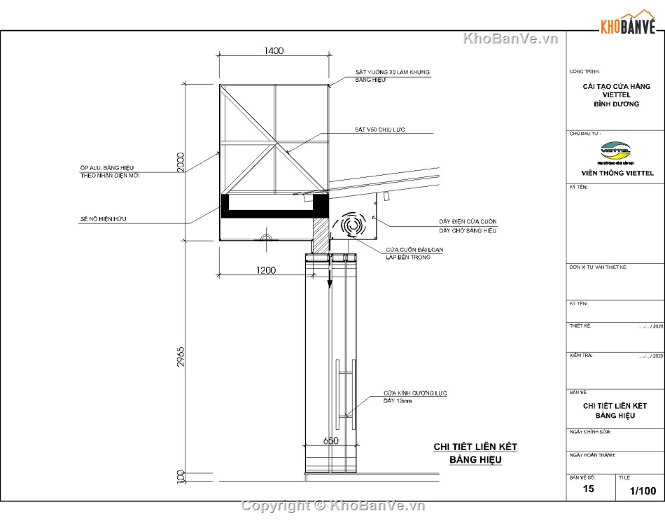 thiết kế kỹ thuật,Viettel,quảng cáo,Viettel shop,Bảng hiệu autocad,Bản vẽ