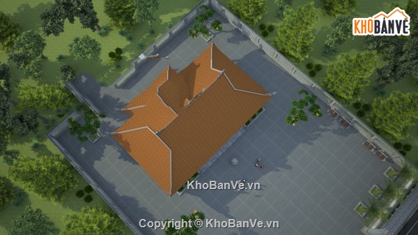 Bản vẽ Đình,đình,cad đình làng