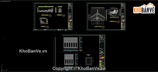 Bản vẽ Đình,đình,cad đình làng