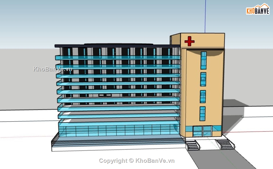 dựng model su bệnh viện,bản vẽ bệnh viện,su bệnh viện