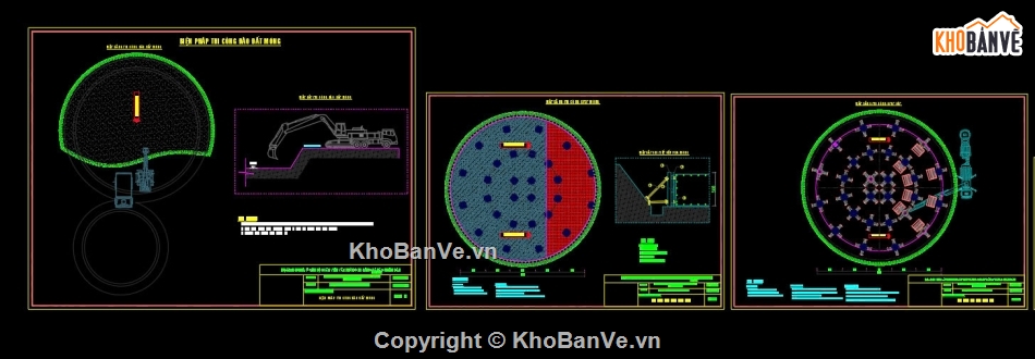 Bản vẽ biện pháp sino,Bản vẽ biện pháp thi công bể tròn,Bản vẽ biện pháp thi công bể lắng hình tròn (sino)