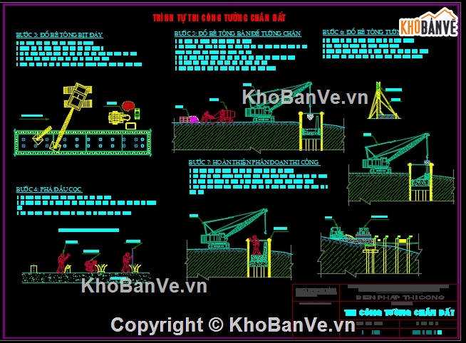 biện pháp thi công cầu cảng,biện pháp thi công cầu cập tàu,đóng cọc bê tông,thi công btct dầm,thi công btct bản,thi công tường chắn đất