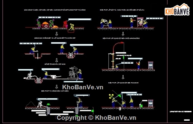 Biện pháp thi công phần hạ tầng,bản vẽ BPTC phần hạ tầng,BPTC các hạng mục hạ tầng,bản vẽ biện pháp thi công hạ tầng