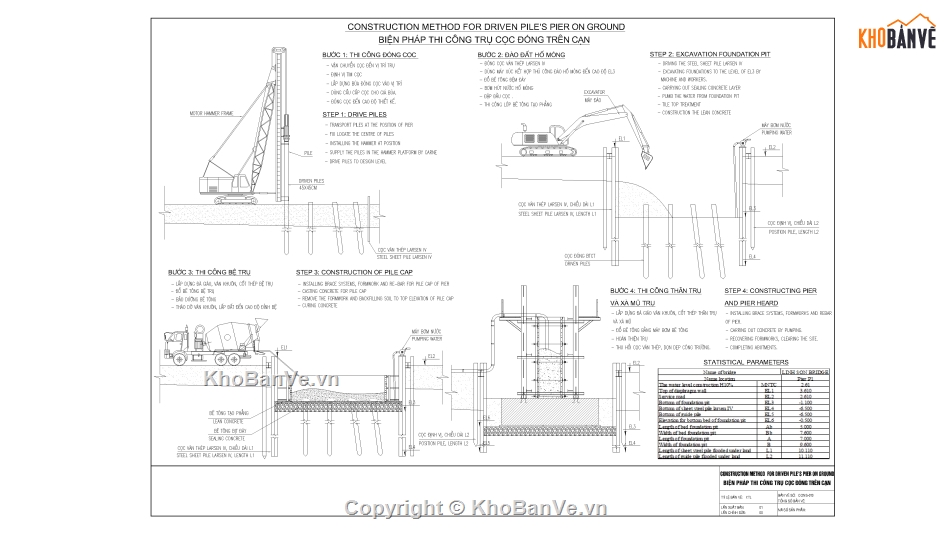 Biện pháp thi công,Bản vẽ,thi công cọc đóng