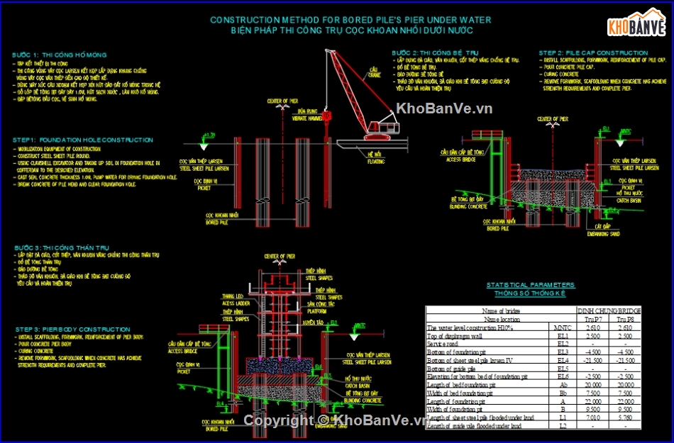 Biện pháp thi công,thi công khoan cọc,Bản vẽ