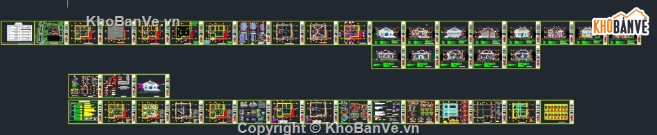 Biệt thự file cad,bản vẽ biệt thự,biệt thự 1 tầng,biệt thự 1 tầng cad