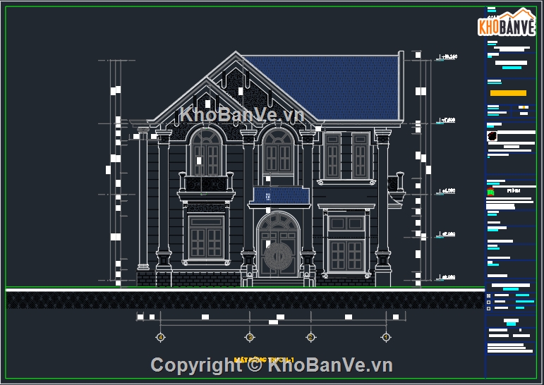 Biệt thự 2 tầng đẹp,Bản vẽ biệt thự đẹp,Bản vẽ biệt thự 2 tầng đẹp