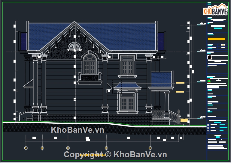 Biệt thự 2 tầng đẹp,Bản vẽ biệt thự đẹp,Bản vẽ biệt thự 2 tầng đẹp