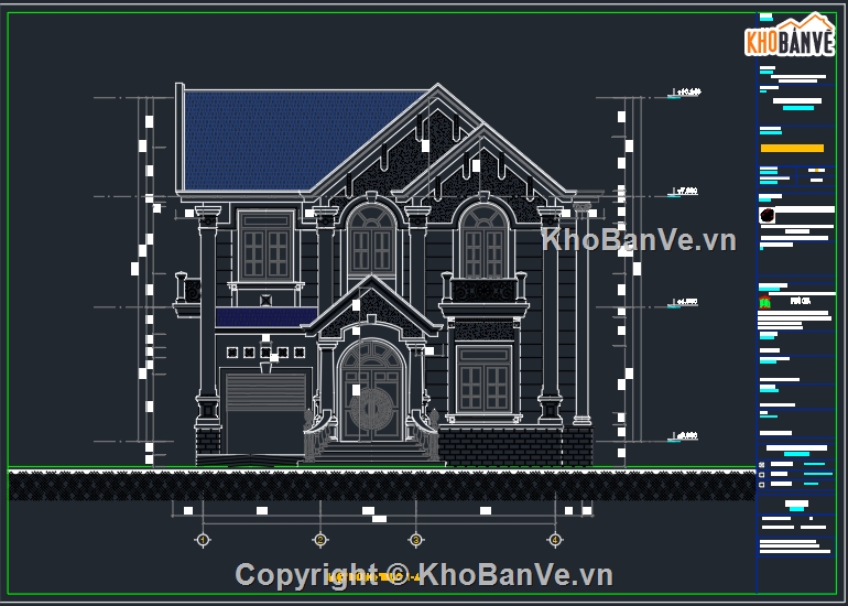 Biệt thự 2 tầng đẹp,Bản vẽ biệt thự đẹp,Bản vẽ biệt thự 2 tầng đẹp