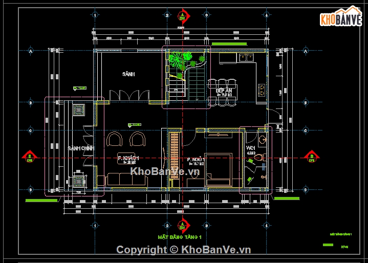 cad biệt thự 2 tầng,chi tiết biệt thự,cad biệt thự