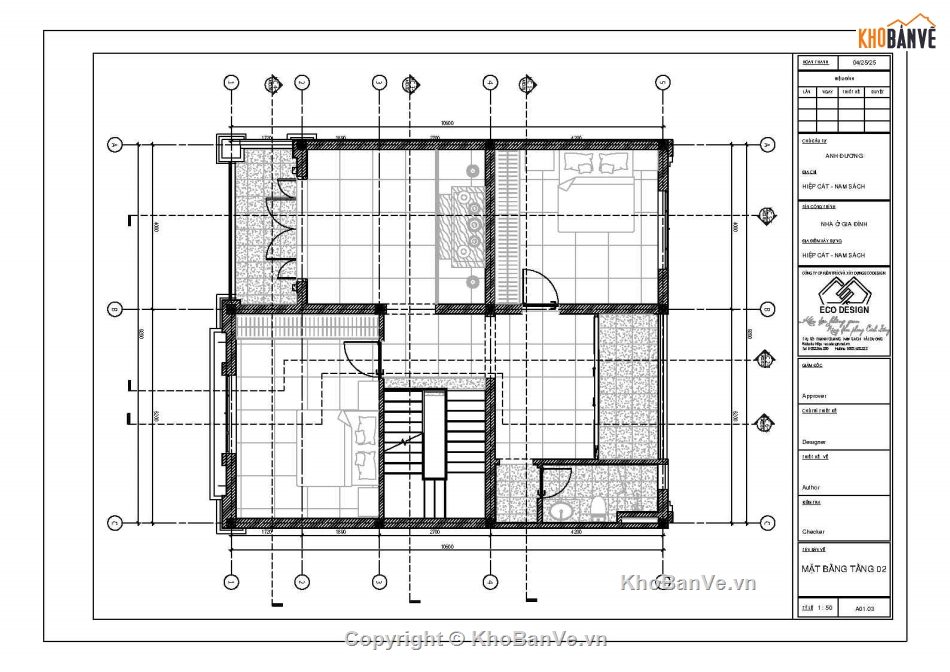 Revit,biệt thự,mái thái,Bản vẽ biệt thự 2 tầng