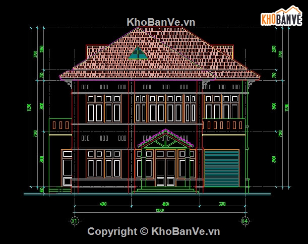 Bản vẽ,Biệt tự 3 tầng,Bản vẽ được cấp phép