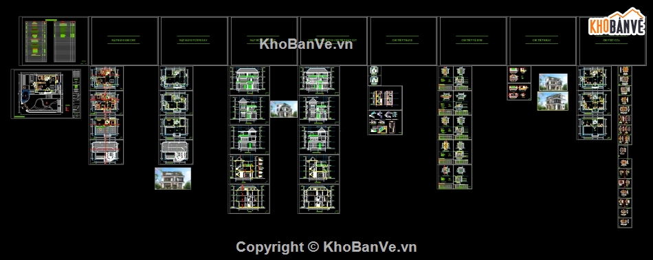 Bản vẽ kiến trúc biệt thự,biệt thự  3 tầng,kiến trúc 3 tầng