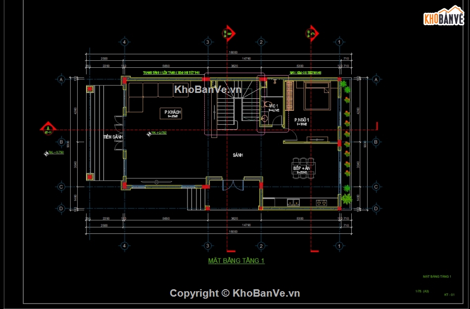 kiến trúc biệt thự,biệt thự mái thái,cad biệt thự