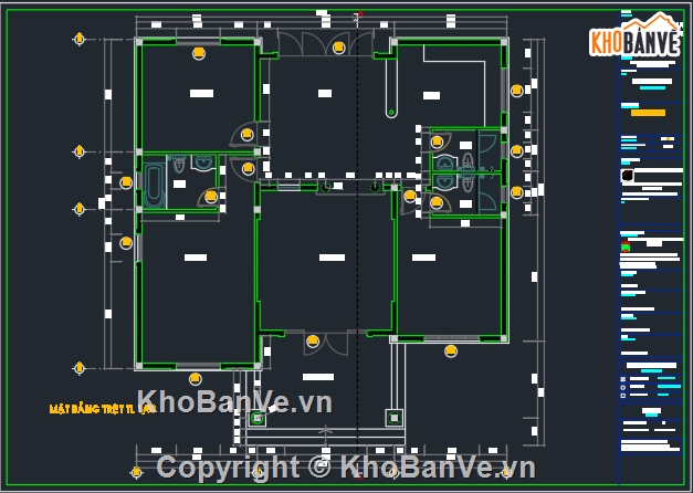 Bản vẽ biệt thự 1 tầng mái thái,biệt thự mái thái,biệt thự 1 tầng