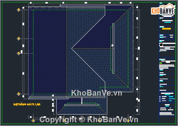 Bản vẽ biệt thự 1 tầng mái thái,biệt thự mái thái,biệt thự 1 tầng