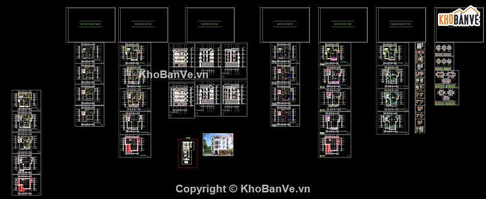 bản vẽ vẽ biệt thự cổ điển,cad biệt thự,cad tân cổ điển