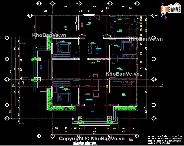 Biệt thự 1 tầng 13.2x10.5m,Bản vẽ biệt thự 1 tầng,File cad biệt thự 1 tầng,Biệt thự 1 tầng file cad,autocad biệt thự 1 tầng