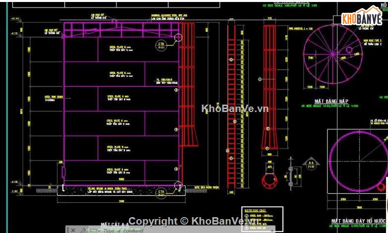 phòng cháy chữa cháy,bản vẽ phòng cháy,Bản vẽ tháp nước,bản vẽ bồn nước