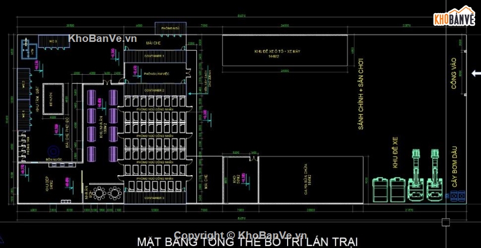 cad lán trại,cad nhà văn phòng,bản vẽ lán trại,văn phòng,nhà ở công nhân