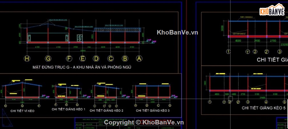 cad lán trại,cad nhà văn phòng,bản vẽ lán trại,văn phòng,nhà ở công nhân