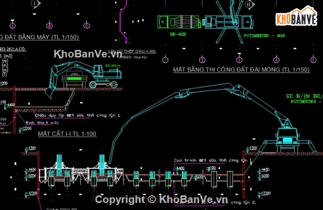 biện pháp thi công móng,thi công móng,phương pháp thi công móng,bản vẽ móng khối lớn