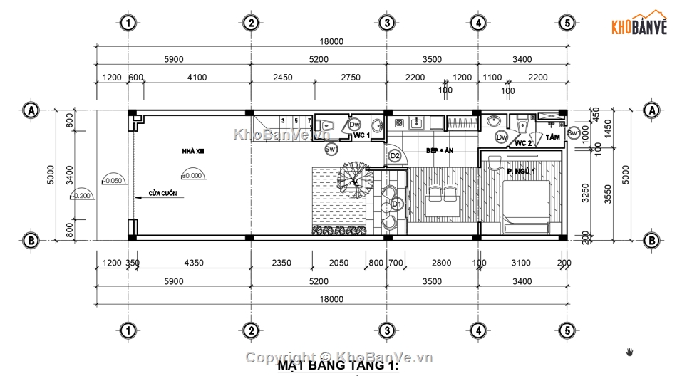 bản vẽ căn hộ cho thuê,căn hộ cho thuê,căn hộ cho thuê 3 tầng,file cad căn hộ cho thuê 3.5 tầng