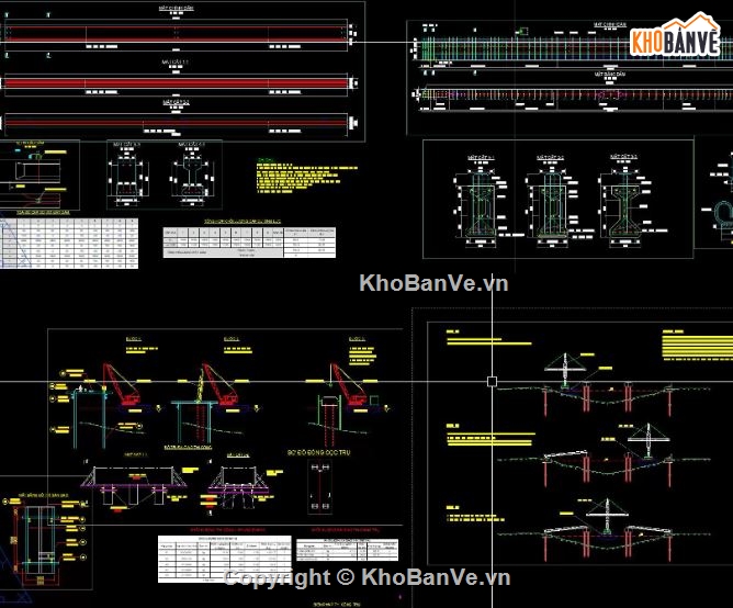 cầu dầm i,bản vẽ cầu dầm i,file bản vẽ cầu dầm
