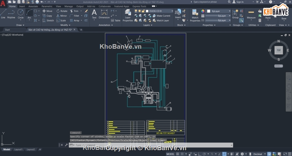 động cơ 1NZ-FE,hệ thống đánh lửa,Bản vẽ hệ thống phanh,Bản vẽ cad hệ thống đánh lửa,Bản vẽ cad động cơ