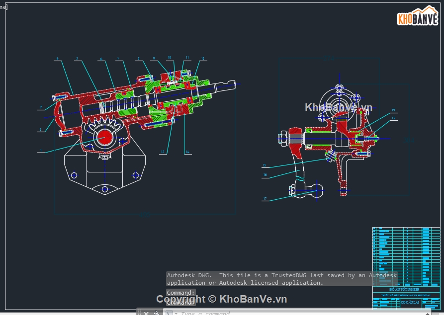 hệ thống lái cho ôtô tải,autocad hệ thống lái oto,bản vẽ hệ thống lái oto,cad hệ thống lái cho oto