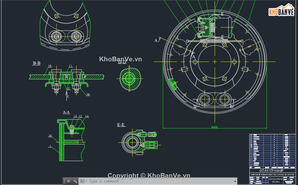 hệ thống phanh thủy khí,hệ thống phanh thủy khí xe tải Hyundai,Bản vẽ cad hệ thống phanh thủy khí xe tải Hyundai