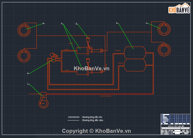 hệ thống phanh thủy khí,hệ thống phanh thủy khí xe tải Hyundai,Bản vẽ cad hệ thống phanh thủy khí xe tải Hyundai