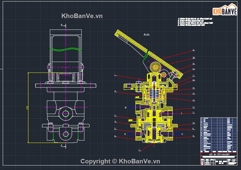 hệ thống phanh thủy khí,hệ thống phanh thủy khí xe tải Hyundai,Bản vẽ cad hệ thống phanh thủy khí xe tải Hyundai