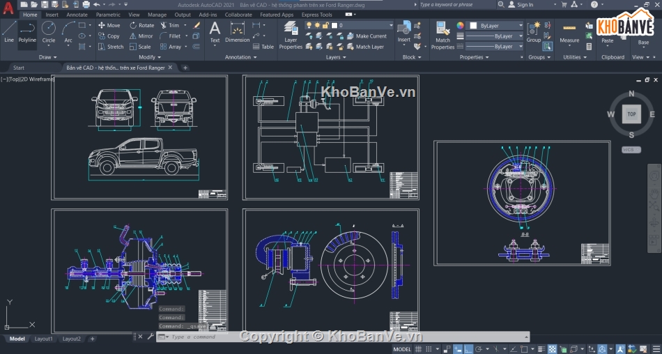 Bản vẽ hệ thống phanh,Bản vẽ cad hệ thống phanh,Bản vẽ hệ thống treo,Bản vẽ hệ thống lái,bản vẽ cad ford ranger