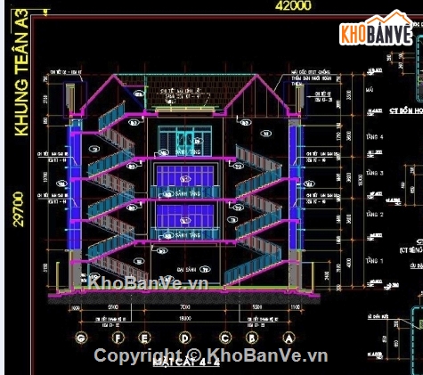 Trường mầm non 18x26.9m,trường mầm non 4 tầng,bản vẽ trường mầm non 4 tầng,cad trường mầm non