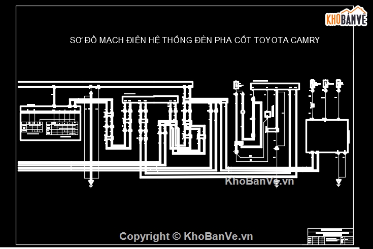 Bản vẽ cad khảo sát hệ thống điện thân xe Toyota,hệ thống điện thân xe Toyota Camry 2019,điện thân xe Toyota Camry 2019