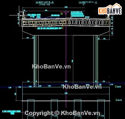 thiết kế cầu dầm 2 nhịp,cầu 2 nhịp L=24m,thiết kế cầu 2 nhịp bê tông cốt thép,bản vẽ cầu dầm 2 nhịp