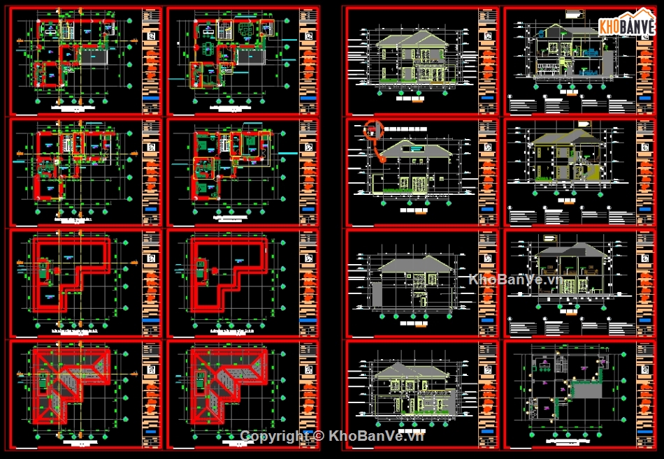 Biệt thự 2 tầng hiện đại,biệt thự 2 tầng mái nhật,file autocad biệt thự 2 tầng,biệt thự 2 tầng file autocad,file cad biệt thự 2 tầng